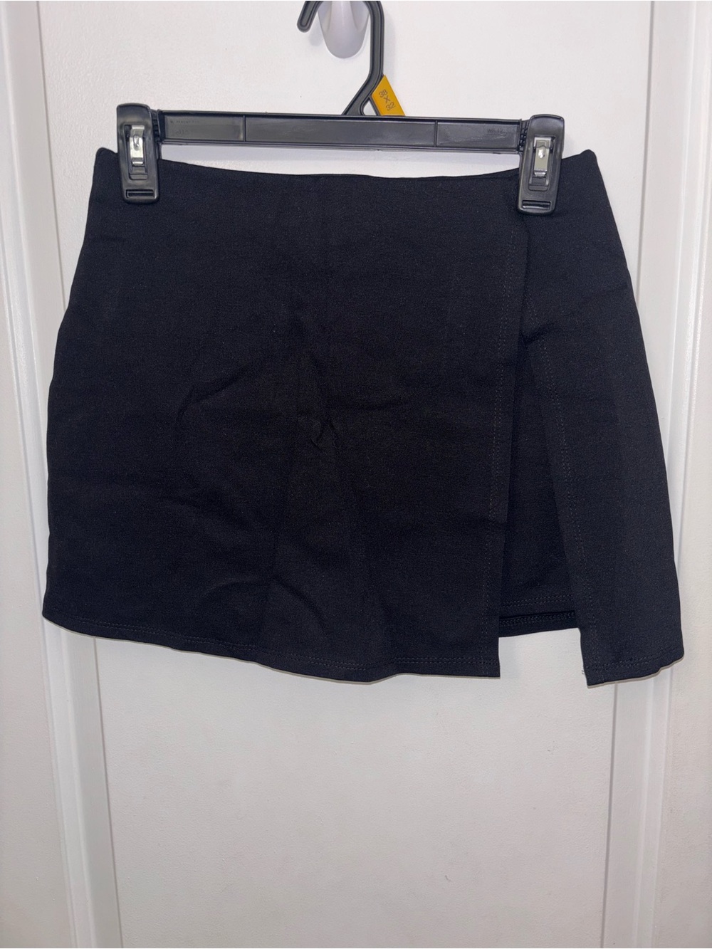 Black Mini Skort with Wrap Detail